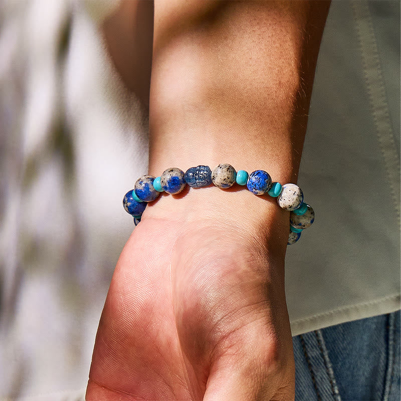 FuAttract Serenity & Success Bracelet – K2 Stone, Turquoise & Kyanite Pixiu Harmony - image 3