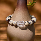 FuAttract Luck & Energy Balance Dalmatian Jasper Bracelet with Clear Quartz Pixiu - image 2