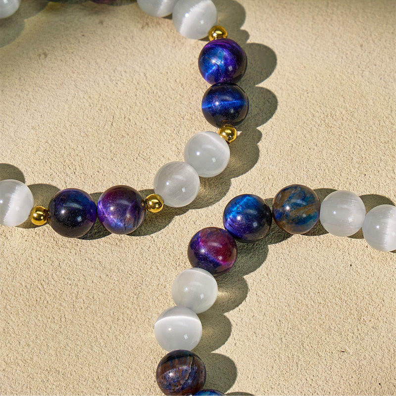 FuAttract Cosmic Protection & Prosperity Bracelet – Pixiu + Galaxy Tiger's Eye + Cat's Eye - image 8