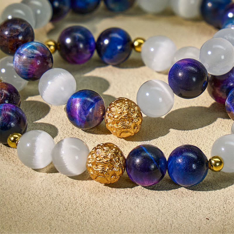 FuAttract Cosmic Protection & Prosperity Bracelet – Pixiu + Galaxy Tiger's Eye + Cat's Eye - image 7