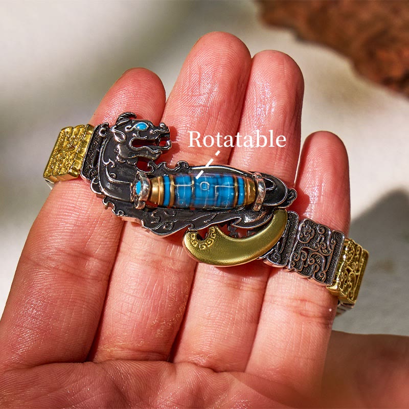 FuAttract Fortune Guardian Bracelet – Pixiu + Nine-Eyed Dzi Bead - image 2
