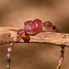 FuAttract Romance & Wealth Energy Bracelet – Pixiu + Strawberry Quartz & Tourmaline - image 5