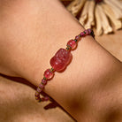 FuAttract Romance & Wealth Energy Bracelet – Pixiu + Strawberry Quartz & Tourmaline - image 4