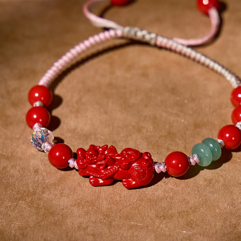 FuAttract Protection & Luck Cinnabar Bracelet – Pixiu + Handwoven Red String - image 5