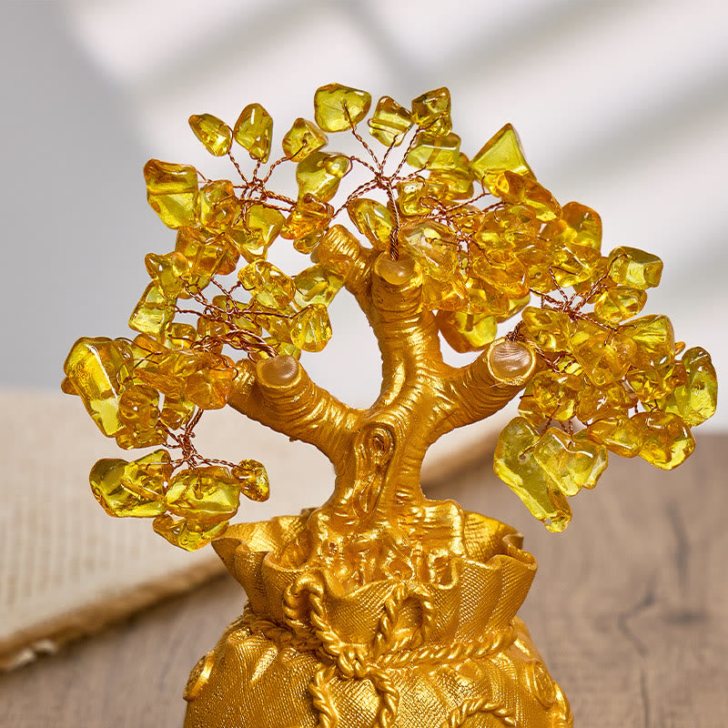 FuAttract Feng Shui Prosperity Bundle – Yellow Citrine Money Tree & Pixiu Guardians - image 4