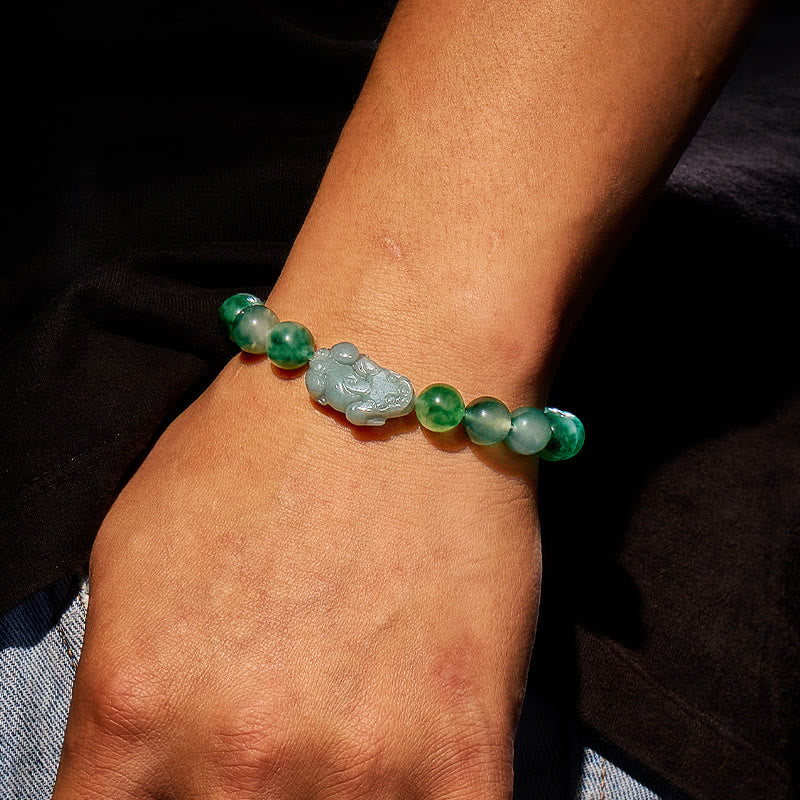FuAttract Verdant Whisper – Bracelet of Gentle Abundance Moss Chalcedony & Jade - image 5