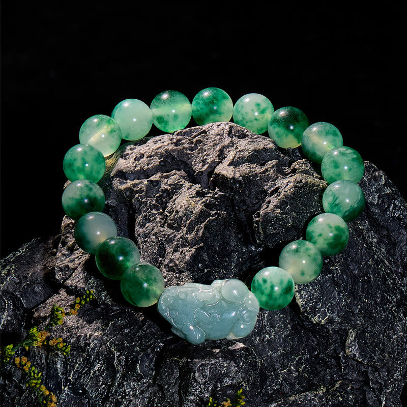 FuAttract Verdant Whisper – Bracelet of Gentle Abundance Moss Chalcedony & Jade - image 3