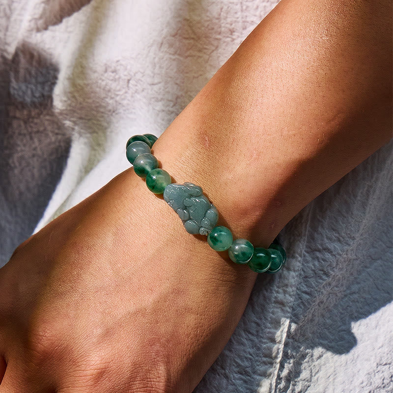 FuAttract Verdant Whisper – Bracelet of Gentle Abundance Moss Chalcedony & Jade - image 4