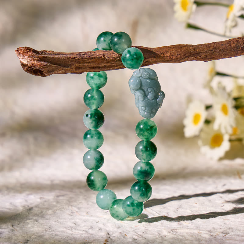 FuAttract Verdant Whisper – Bracelet of Gentle Abundance Moss Chalcedony & Jade - image 2