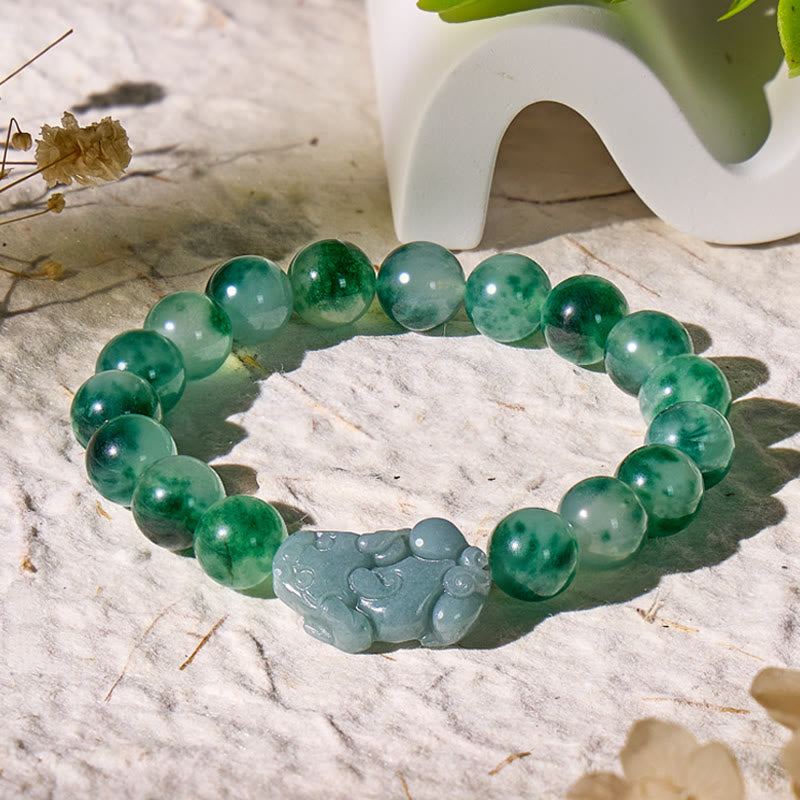 FuAttract Verdant Whisper – Bracelet of Gentle Abundance Moss Chalcedony & Jade - image 1