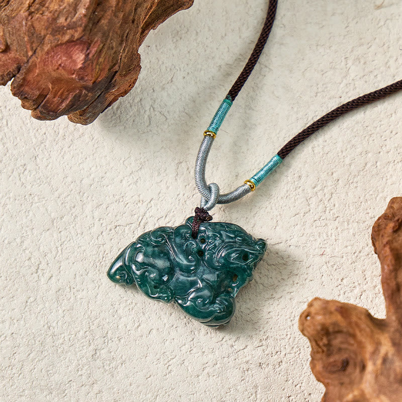 FuAttract Abundance & Luck Jade Pixiu Guardian Necklace - image 1