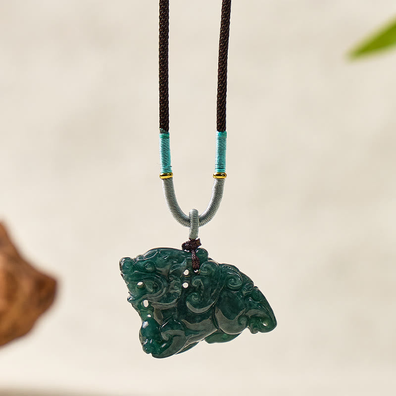 FuAttract Abundance & Luck Jade Pixiu Guardian Necklace - Jade - image 0