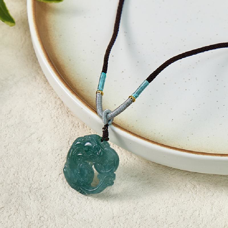 FuAttract Prosperity Guardian Biting Coin – Wealth-Attracting Jade Pixiu Necklace - image 3