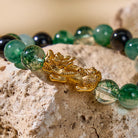 FuAttract Verdant Fortune - Green Phantom & Obsidian Pixiu Bracelet - image 2