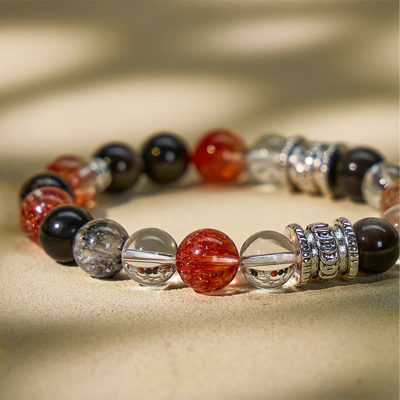 FuAttract Spiritual Healing Pixiu Bracelet – Clear Quartz, Silver Obsidian & Super Seven Stones - image 5