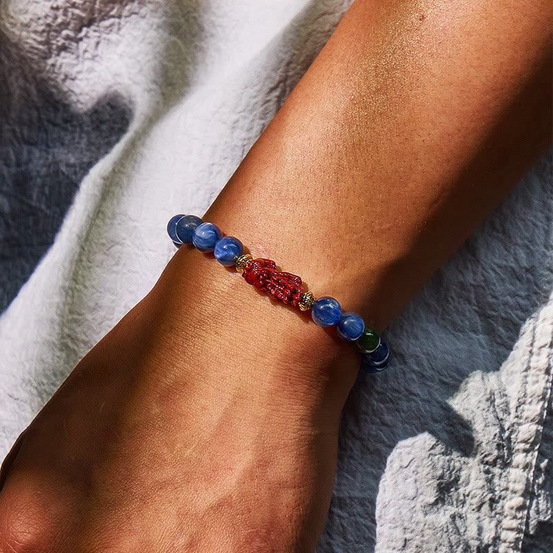 FuAttract Clarity & Prosperity Bracelet – Pixiu + Kyanite & Jade - image 3