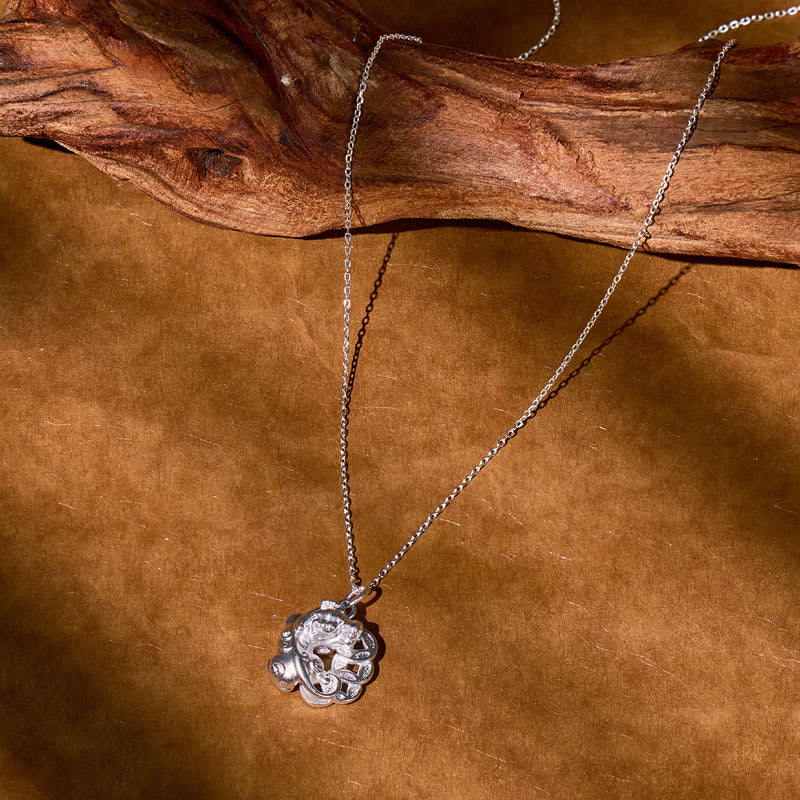 FuAttract Wealth & Protection Necklace – Pixiu Coin Amulet - Silver - image 1