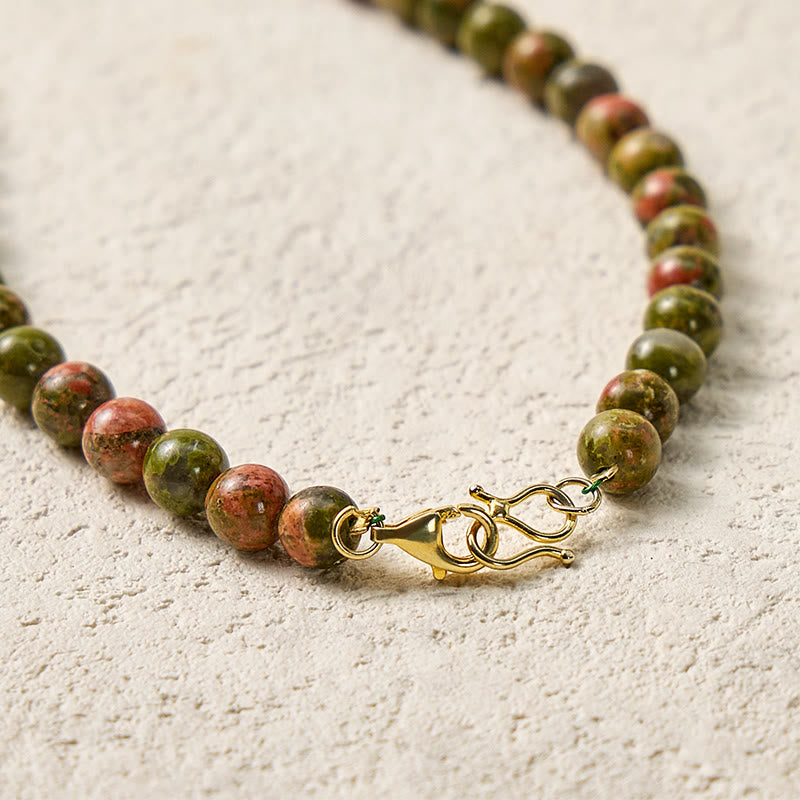 FuAttract Luck & Harmony Pixiu Necklace – Unakite· Lapis Lazuli Emotional Healing - image 8