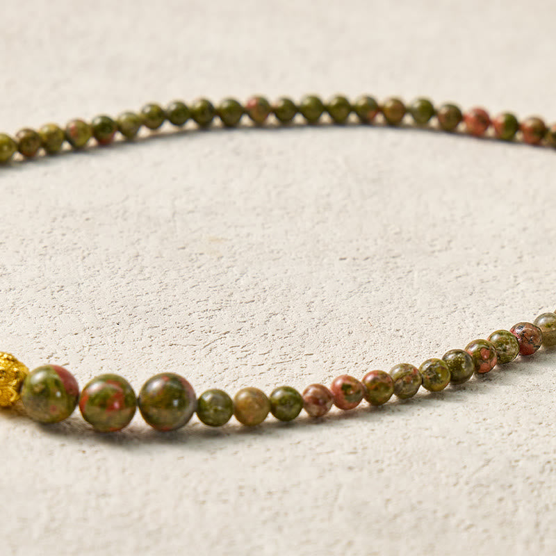 FuAttract Luck & Harmony Pixiu Necklace – Unakite· Lapis Lazuli Emotional Healing - image 9