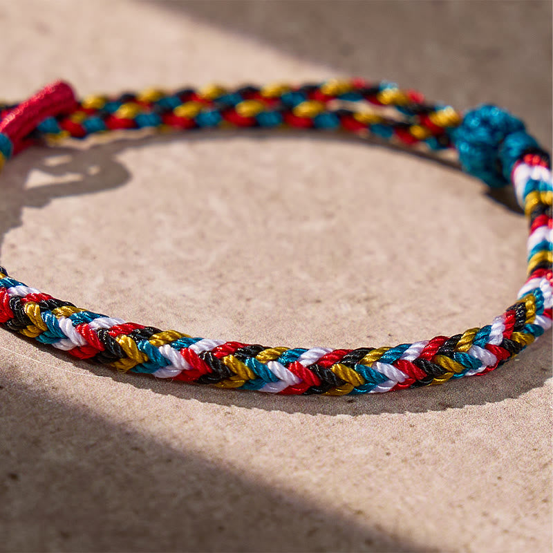 FuAttract Spiritual Woven Good Fortune Bracelet – Five Color Protection String - image 5