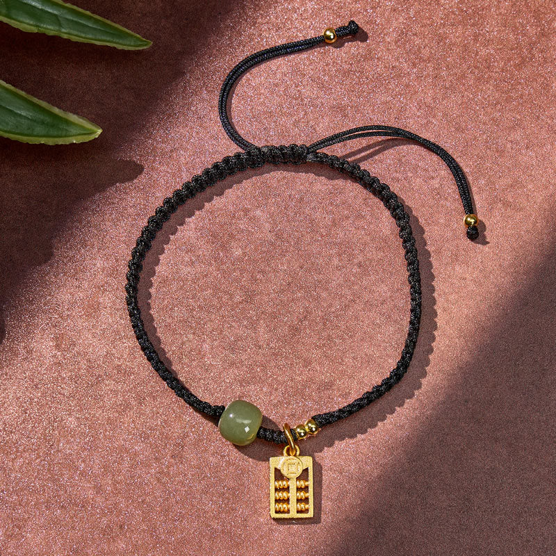 FuAttract Wealth Protection Hetian Jade Abacus Red String Bracelet - image 13