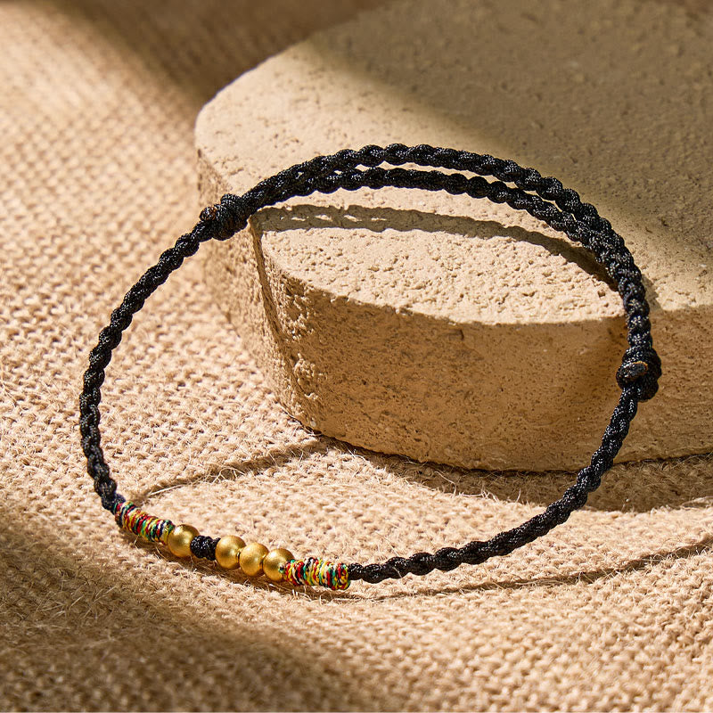 FuAttract Tibetan Lucky Protection Braided Cord Blessing Bracelet with Gold Accents - image 9
