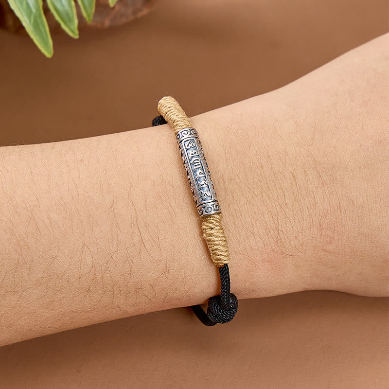 FuAttract Spiritual Energy Om Mani Padme Hum Adjustable Braided Rope Bracelet - image 3