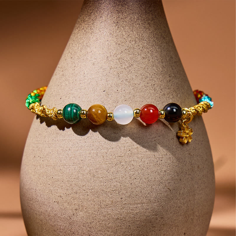 FuAttract Five‑Element Harmony Bead Tibetan Red String Bracelet - image 4