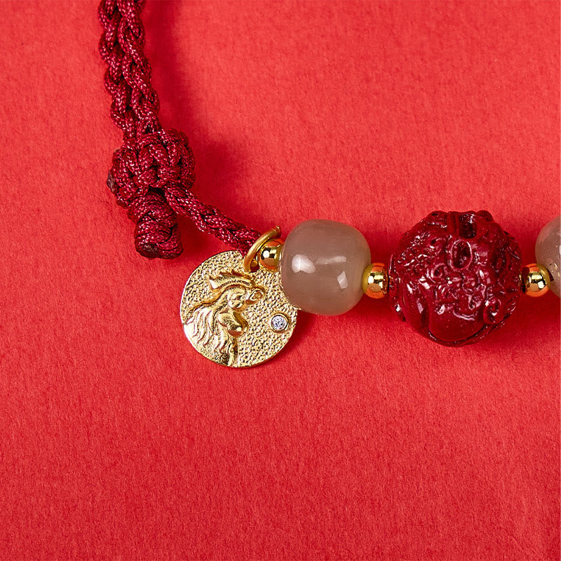 FuAttract Wealth Protection Cinnabar Pixiu & Hetian Jade Red String Chinese Zodiac Bracelet - image 32