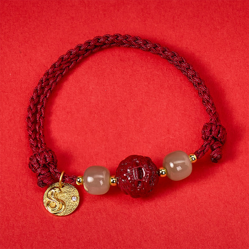 FuAttract Wealth Protection Cinnabar Pixiu & Hetian Jade Red String Chinese Zodiac Bracelet - Snake(Wrist Circumference 14-19cm) - image 27