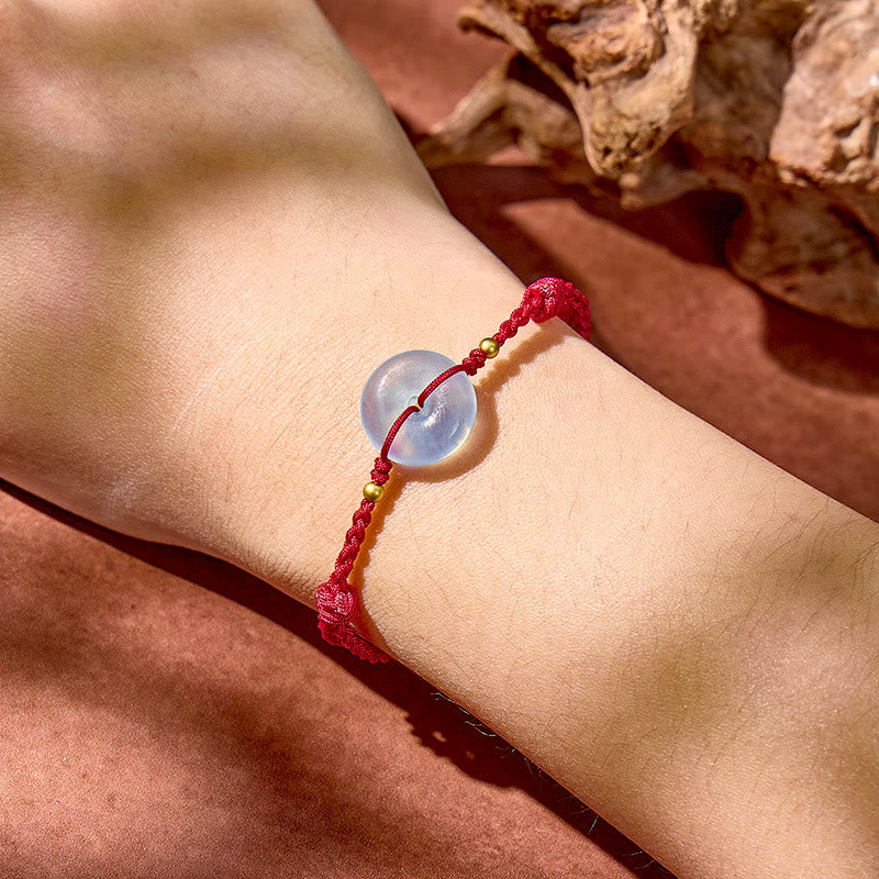 FuAttract Serene Aquamarine Ping An Buckle Red String Bracelet - image 6