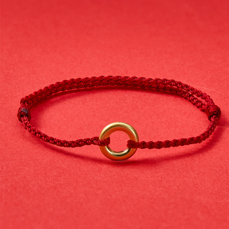 FuAttract Prosperity & Protection Red String Ping An Buckle Bracelet - Dark Red - image 10