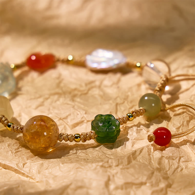 FuAttract Multi-Gemstone Pixiu Bracelet – Clear Quartz, Pearl, Jade & Citrine for Luck - image 6
