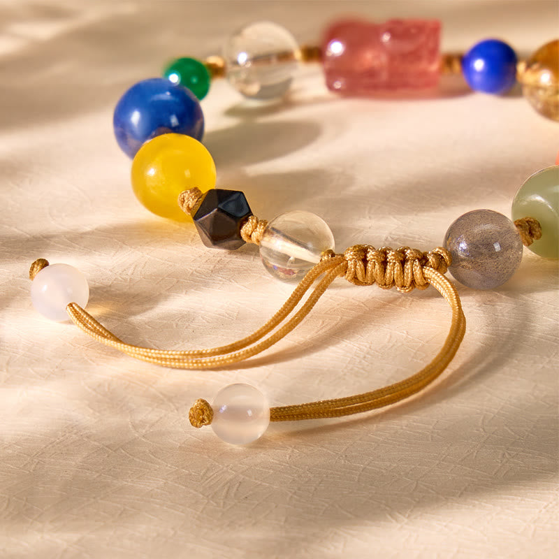 FuAttract Protection & Prosperity Bracelet – Pixiu with Multi-Gemstone, Black Obsidian & Moonstone - image 5