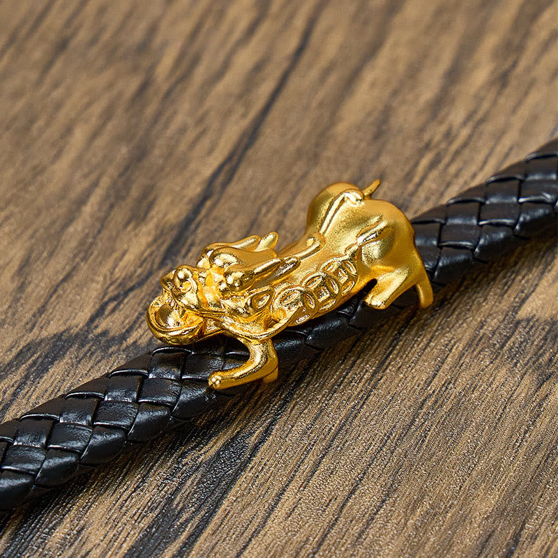 FuAttract Protection & Wealth Bracelet – Feng Shui Pixiu on Braided Leather - image 4