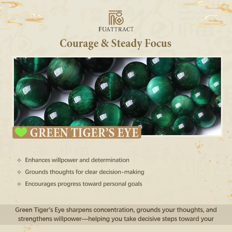 FuAttract Luck & Success Green Tiger Eye Pixiu Money Ball Bracelet - image 7