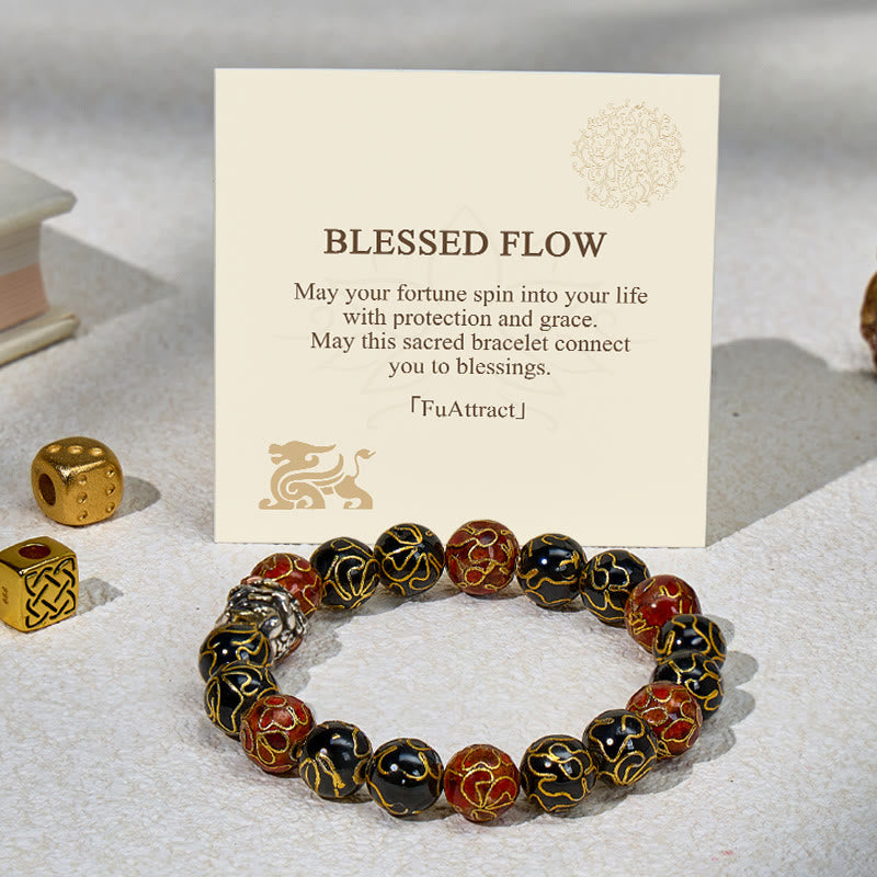 FuAttract Feng Shui Prosperity Pixiu Cloisonné beaded bracelet - 10mm - image 0