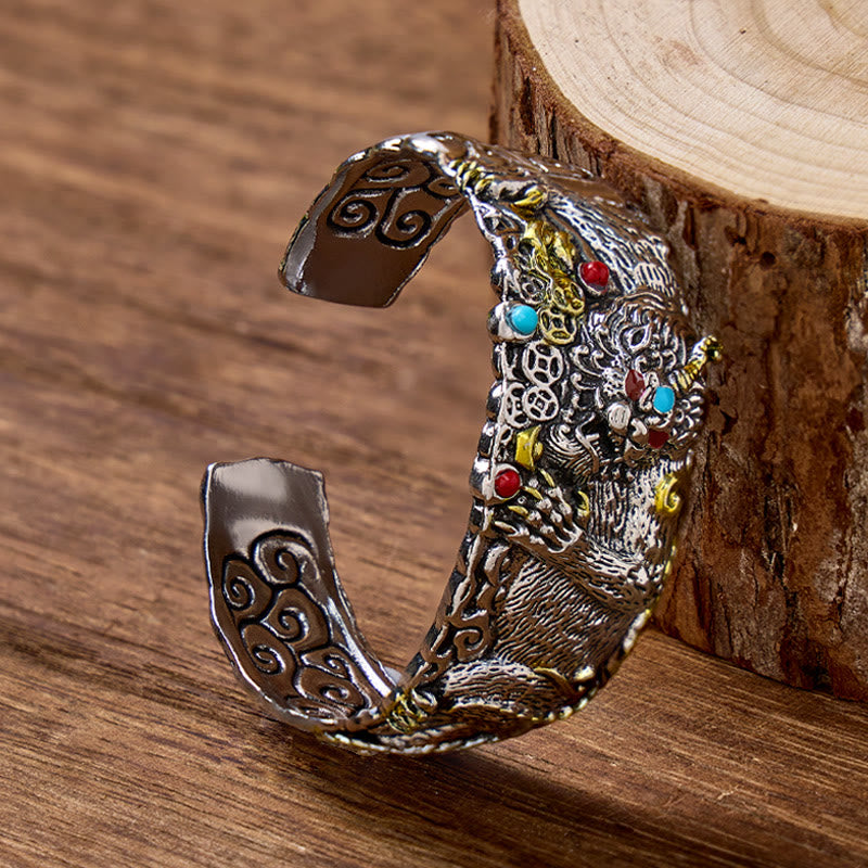 FuAttract Prosperity & Luck Guardian Bracelet – Pixiu Engraved Metal Cuff - image 8