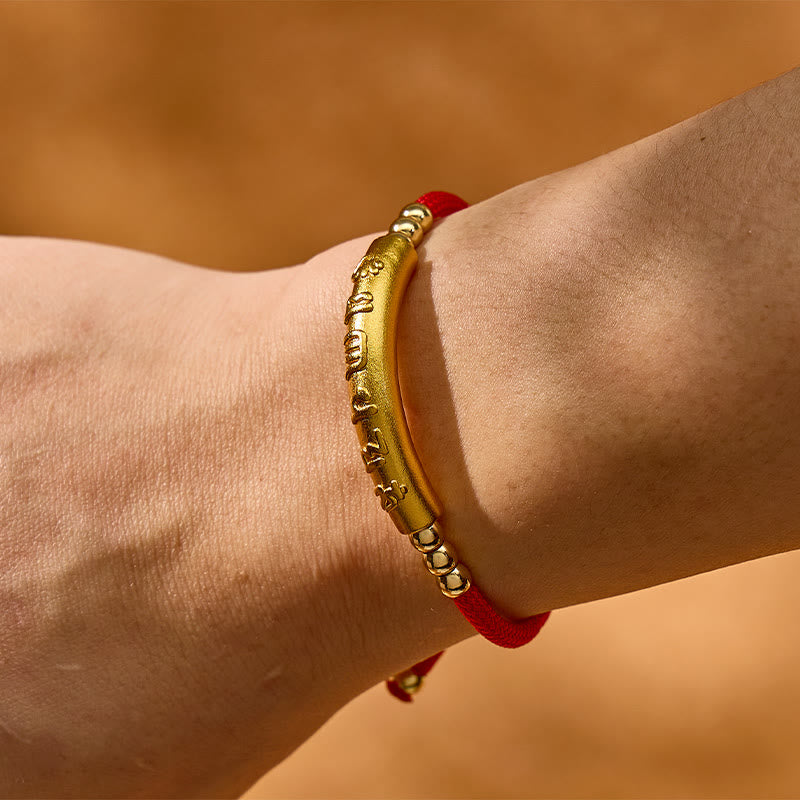 FuAttract Luck & Prosperity Red String Bracelet – Tibetan Mantra Tube Design - image 4