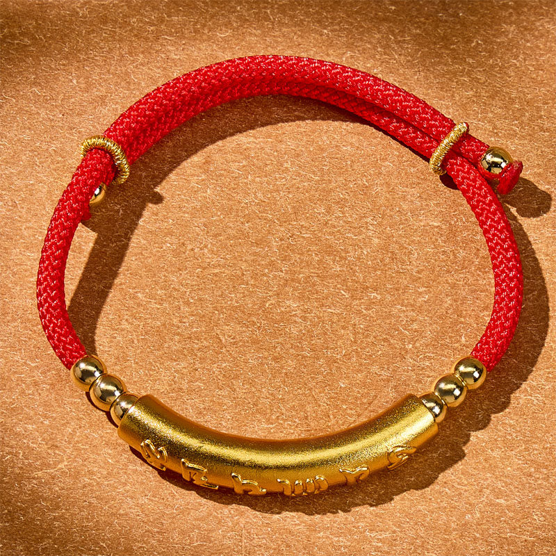 FuAttract Luck & Prosperity Red String Bracelet – Tibetan Mantra Tube Design - image 5