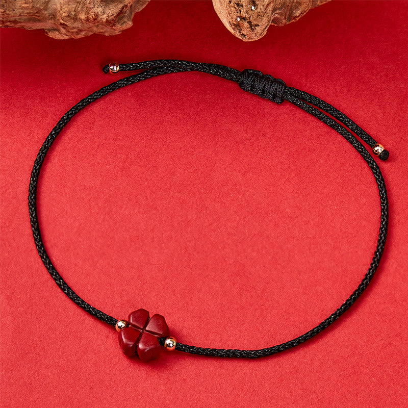 FuAttract Manifest Luck Cinnabar Four-Leaf Clover Red String Bracelet - image 11