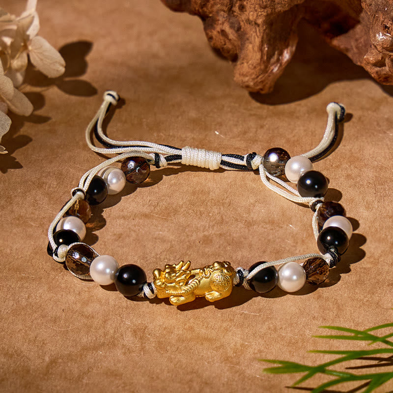 FuAttract Silver Pixiu Guardian Bracelet – Multi‑Gem Protection - Night Guardian Shield - image 10
