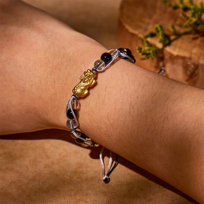 FuAttract Silver Pixiu Guardian Bracelet – Multi‑Gem Protection - image 17