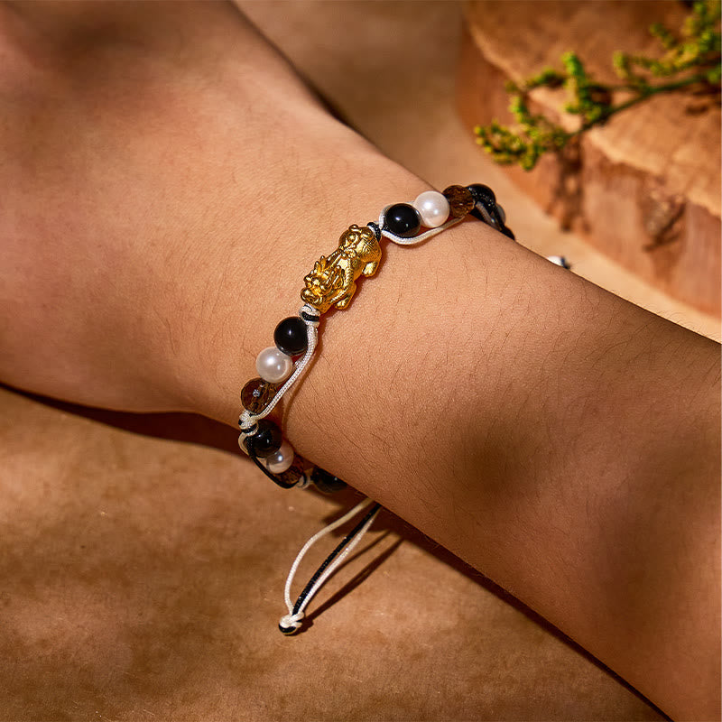 FuAttract Silver Pixiu Guardian Bracelet – Multi‑Gem Protection - image 13