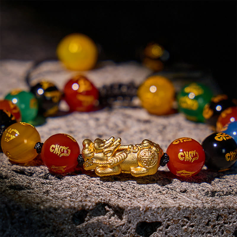 FuAttract Mantra Protection Bracelet - Pixiu & Six‑Syllable Agate - image 4