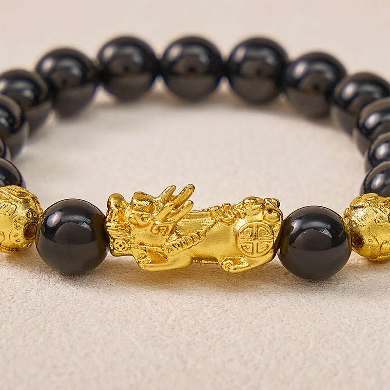 FuAttract Feng Shui Black Obsidian Pixiu Wealth Protection Bracelet - image 5