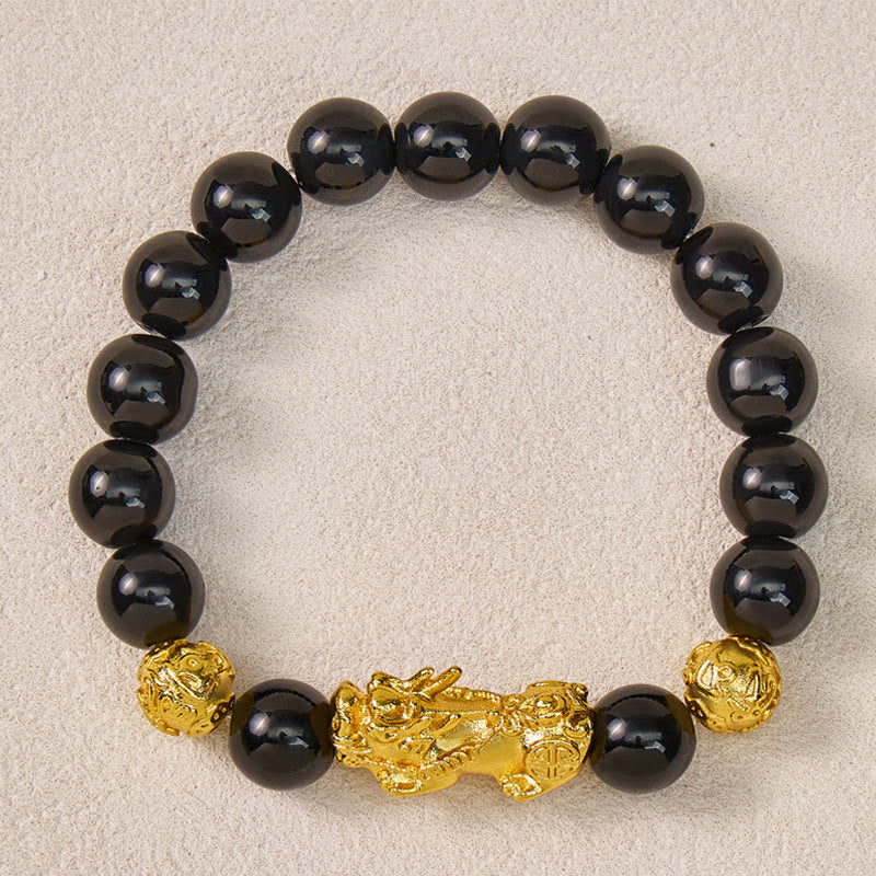 FuAttract Feng Shui Black Obsidian Pixiu Wealth Protection Bracelet - image 6