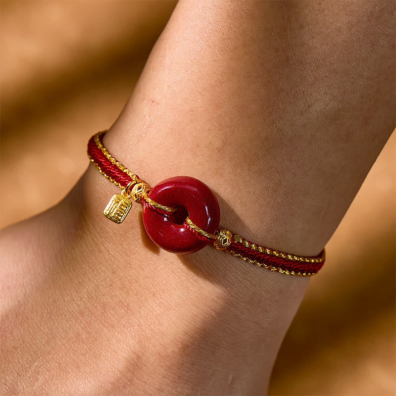 FuAttract Guardian Blessing Bracelet – Cinnabar Ping An Buckle with Fu Character Red String - image 5