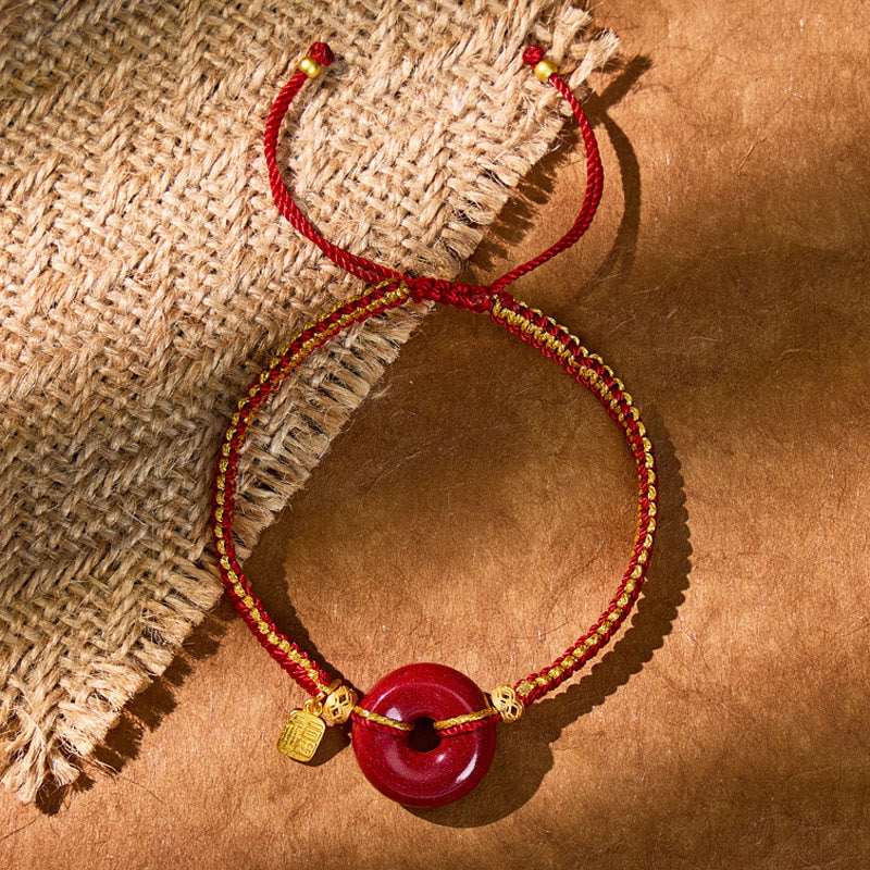 FuAttract Guardian Blessing Bracelet – Cinnabar Ping An Buckle with Fu Character Red String - image 2