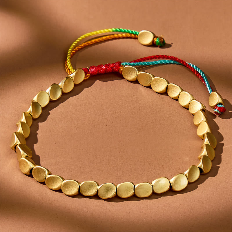 FuAttract Wealth Attraction – Tibetan Copper Beads Multicolor String Bracelet - String - image 0